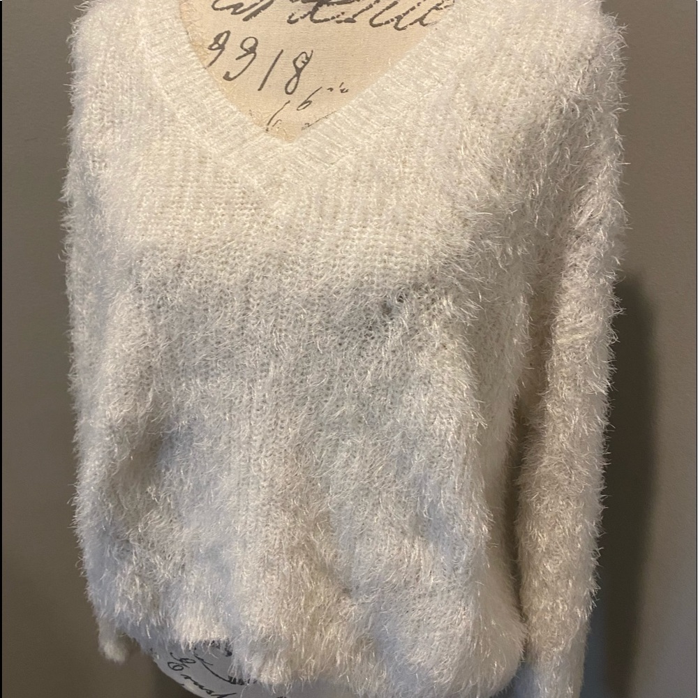 Pink Rose Fuzzy Sweater